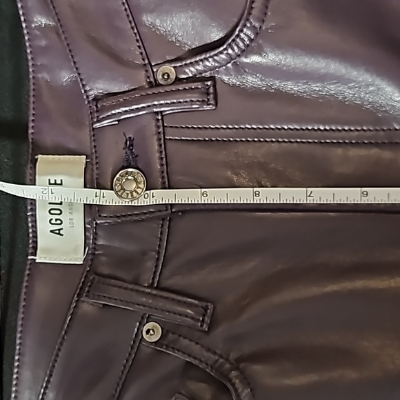 NWOT AGOLDE Recycled Leather Relaxed Boot Cut in Night Shade Size 25 - Picture 14 of 14